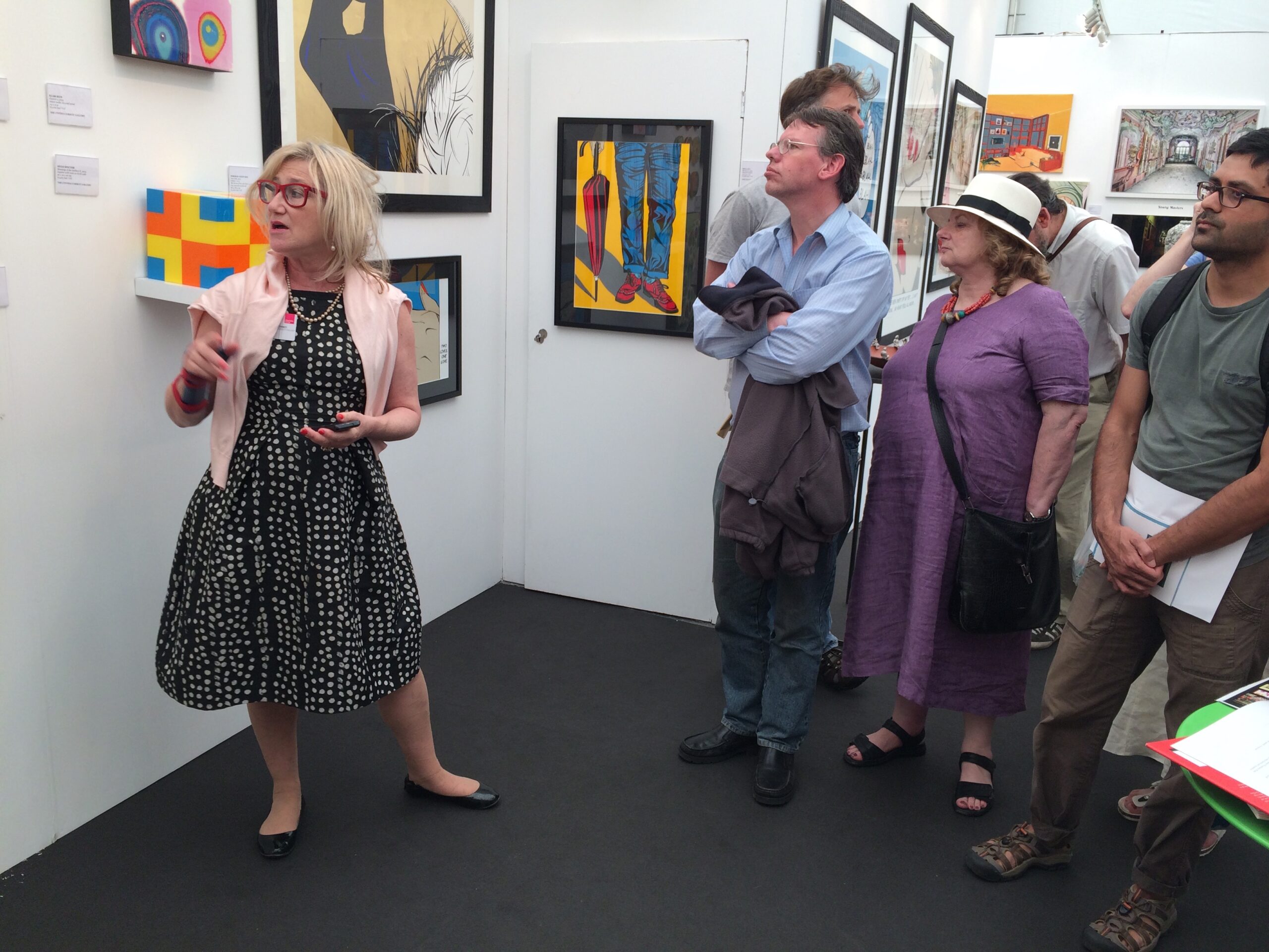 Cynthia Corbett introduces visitors to her fair stand
