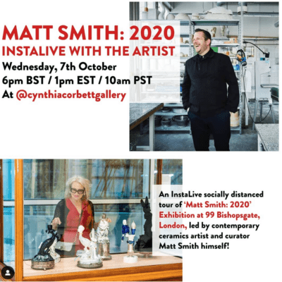 The Cynthia Corbett Gallery hosts InstaLive tour of Matt Smith: 2020