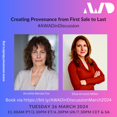AWAD in Discussion – Creating provenance from first sale to last